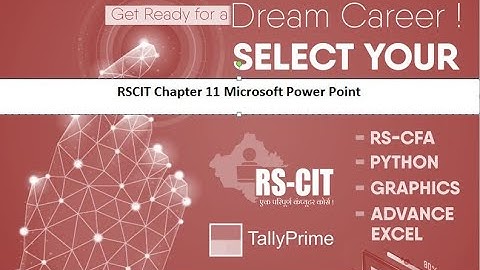 RSCIT Computer Course Chapter 11 in English   Microsoft Power Point