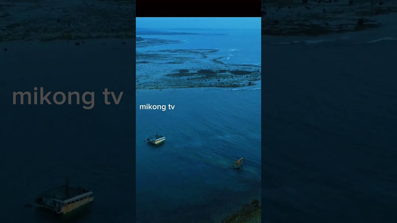 dji mini 4k above the sunken ship #mikongmotofarm #drone #djimini4k