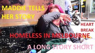 Sleeping on the Streets of Melbourne Australia - Maddie Part 1 #mentalhealth #awareness #ruok