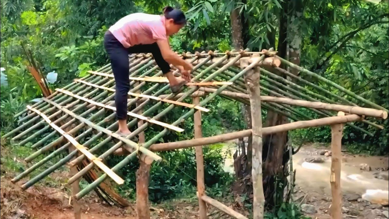 My Wife Builds Epic Bamboo House in the Jungle! 