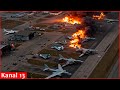 New devastating strikes with missiles and drones on Russian Engels-2 airbase by Ukraine