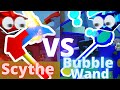 Bubble wand vs scythe  roblox bee swarm simulator