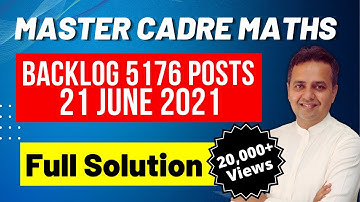 Master Cadre Maths 2023 | Master Cadre Previous Year Question Paper Maths 2021 | Chetan Setia