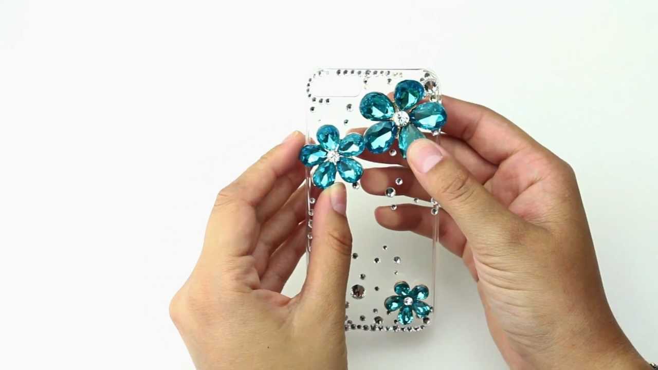Apple iPhone 5 3D Flowers Rhinestone Shell Video Review