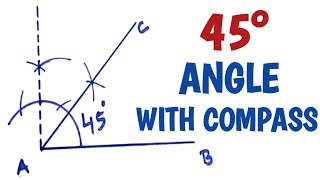 How to draw 45 degree angle.