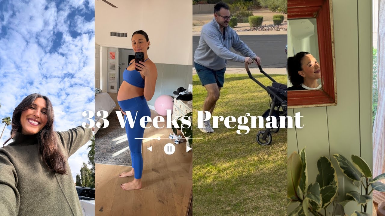 33 Weeks Pregnant | New Year Intentions, Pelvic Floor Stretches & Nuna Stroller + Car Seat Review