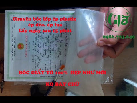 Video CÁCH BÓC LỚP ÉP PLASTIC KHÔNG RÁCH GIẤY - BÓC GIẤY... - youtube