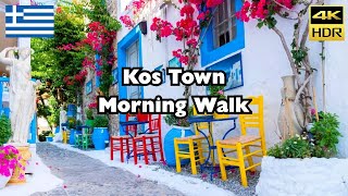 Kos Town, Greece Morning Walking Tour 4K