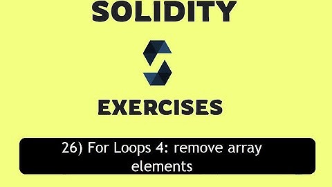 27- For Loops 4: remove element from array