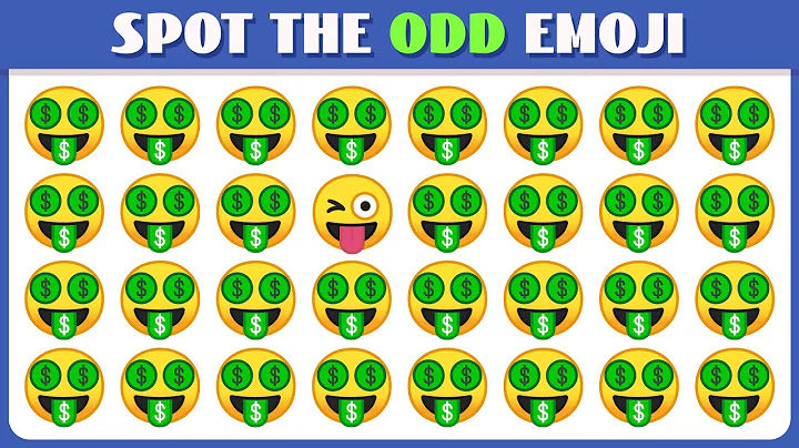 Can You Find the Odd Emoji Out? 🤑 Money-Mouth Face Emoji Puzzle Quiz Challenge #29
