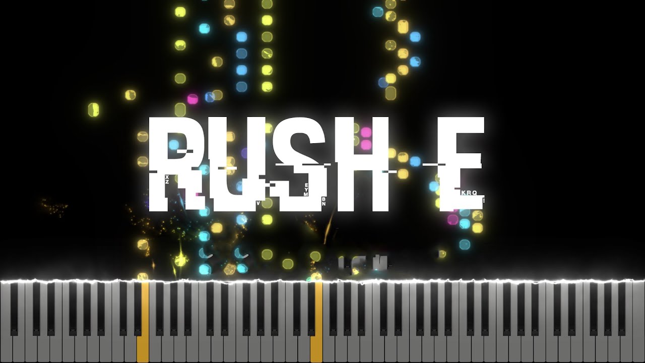 RushE Piano Tutorial Synthesia Visualization Piano Particles
