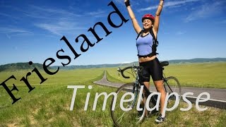 Bolward to Harlingen (in the mist) Friesland Cycling Timelapse .. GoPro