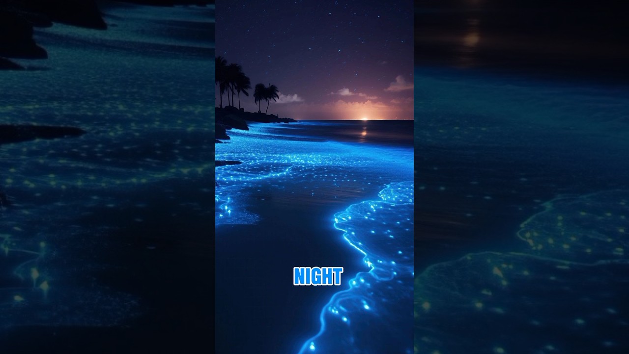 The facts Ocean blue lights at night