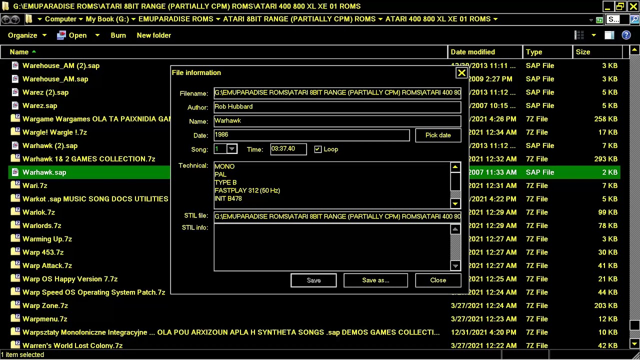 ATARI 8BIT WARHAWK  sap REMAKE Marek Pesout Poison 2012 3 MUSIC SONG CHIP POKEY Rob Hubbard 1986 XL