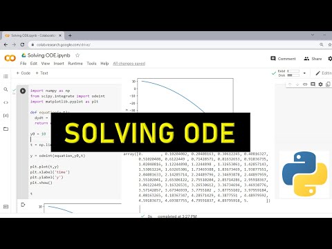 Python 10: Solving Ordinary Differential Equation (ODE) with Python