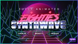 80s synthwave | Stream Overlay Package