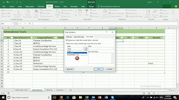 How to Create Data Validation Message Alert in Excel