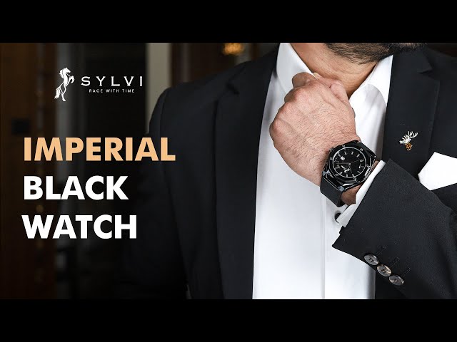 Elegant Black Watches for Men - Stylish Sylvi Timepieces