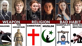 Cersei Lannister vs Daenerys vs Sansa Stark vs Margaery Tyrell vs Arya Stark | GOT Comparison