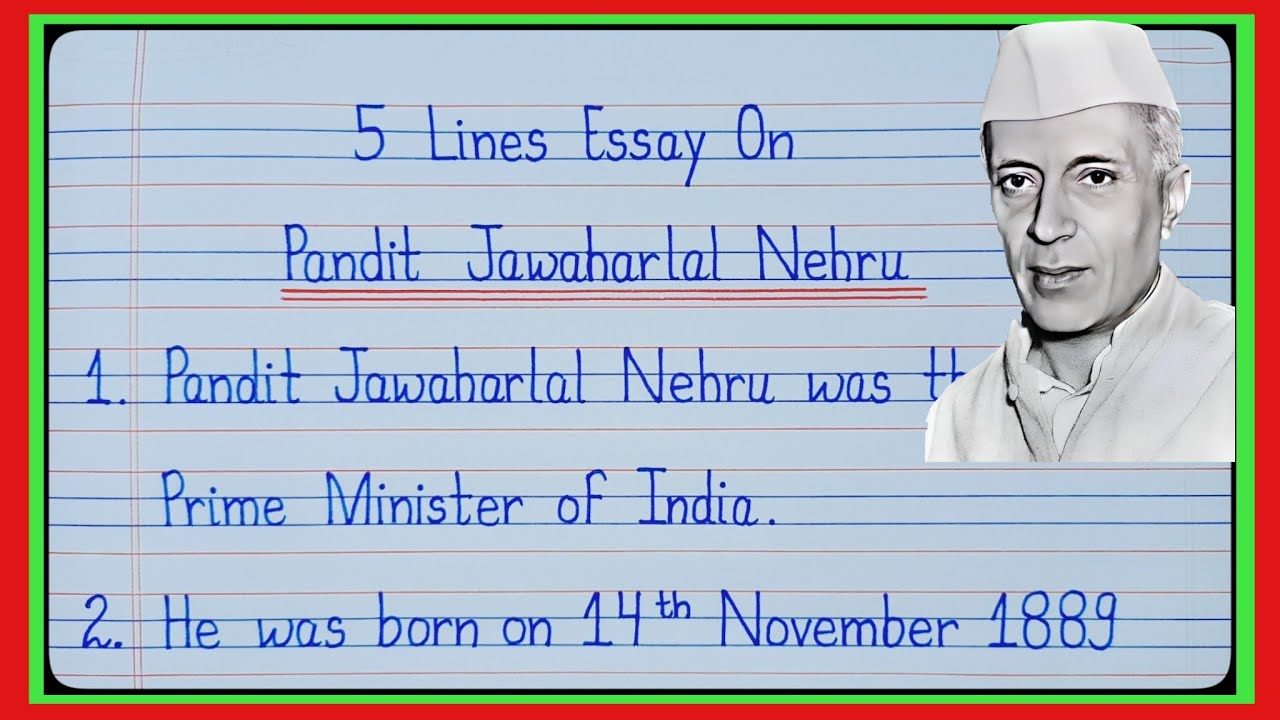 nehru speech in english 5 lines