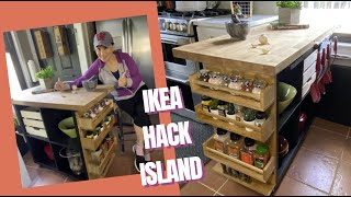 ikea kallax kitchen island hack | create an extra storage on a budget!