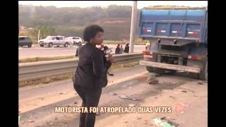 Taxista morre atropelado e nove pessoas ficam feridas em acidente na MG-424