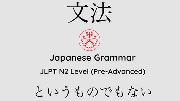 Learn Japanese Grammar in Context JLPT N2 Level というものでもない [Shadowing Practice]