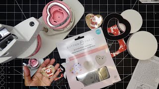 WRMK Button Press "Heart Insert" Buttons Review Tutorial! So Cute!!!