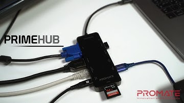 Promate PrimeHub-Pro | Ultra-Fast Multiport USB-C Hub with 100W Power Delivery