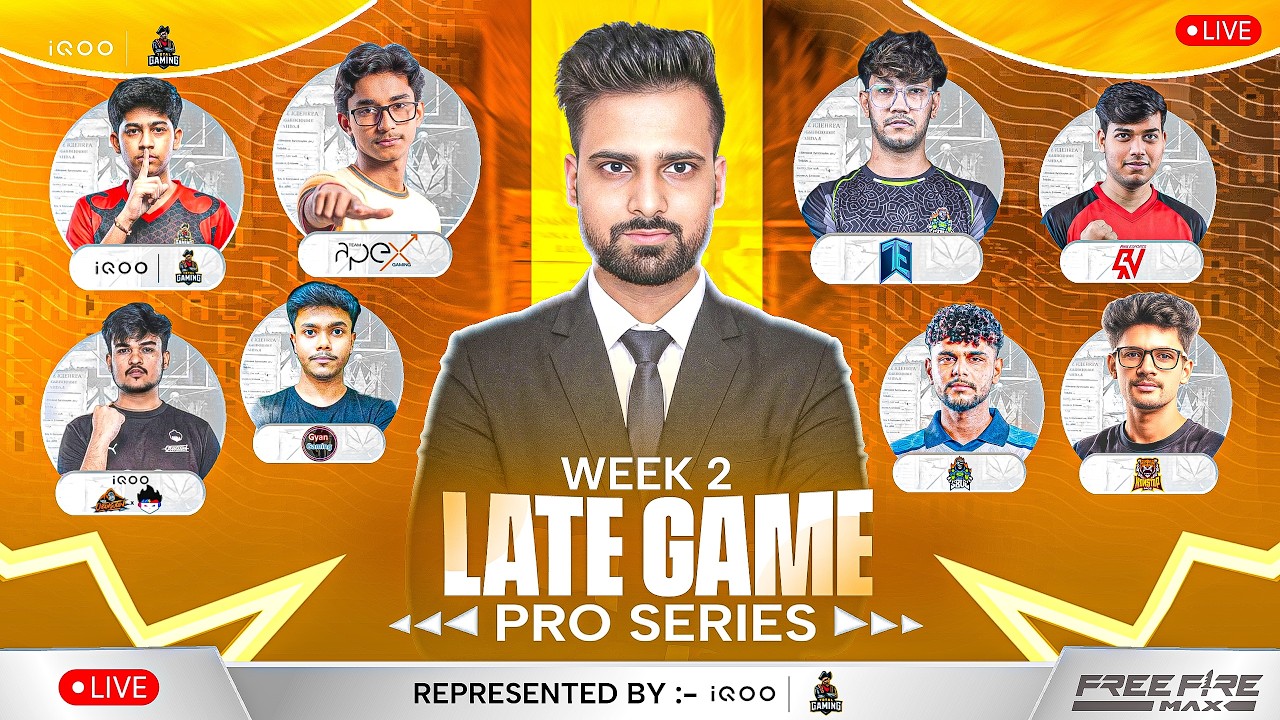 WEEK 2  I LATE GAME PRO SERIES - PRESENTED BY iQOO TG ESPORTS | #iQOO15R #freefiremax