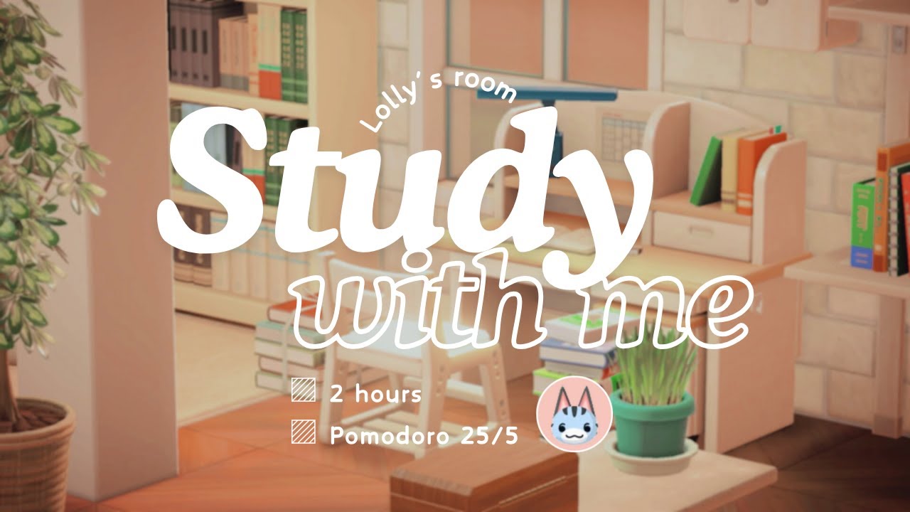 あつ森BGM ☀️ STUDY WITH ME|ラムネと一緒に勉強しましょう 🍅 25/5 ポモドーロタイマー 2時間|Calm Piano + 環境音|勉強用BGM|作業用BGM 🎧