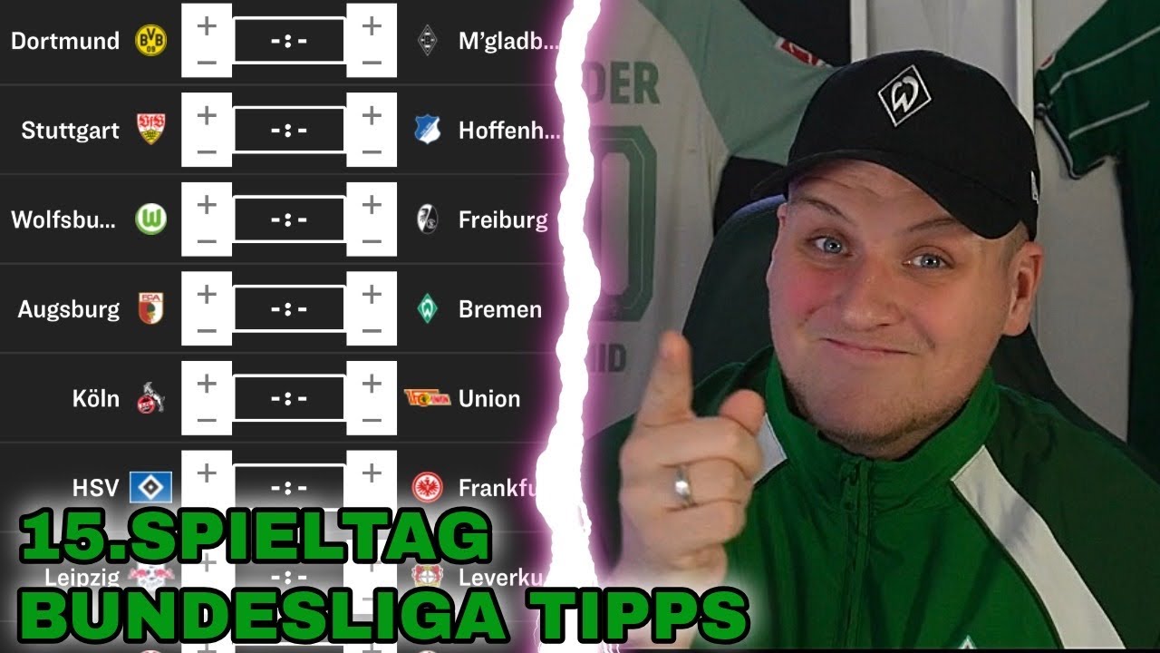 Bundesliga Tipps 15. Spieltag | Unsere Überraschungen🔥 & klare Favoriten!✅