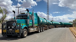 Road Trains with 4 trailers  - compilation