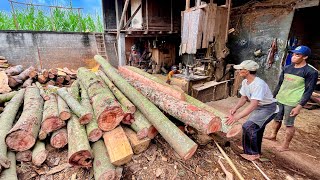 Download Lagu Crazy!!! This 4M Long Wood Was Successfully Sawn So Easily And Quickly MP3