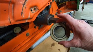 Kubota B7100 Leaking Rear Axle Seal Replacement, BONUS New Style Rear Hub Installation.