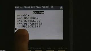 Exponential Regression with TI-84