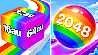 Jelly Run 2048 vs New Ball Run 2048 vs Cube 2048, Block Blast | Ball Games Hub LIVE 🔴 24/7 screenshot 4