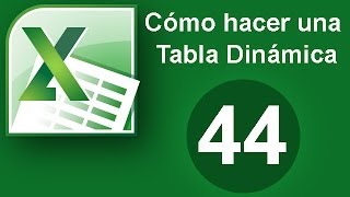 Tutorial Excel (Cap. 44) Como hacer una Tabla Dinámica