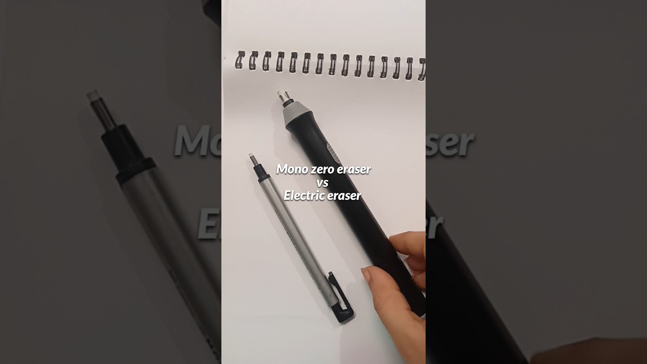 mono zero eraser vs electric eraser 🧐 || 23/100 