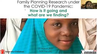 IUSSP Webinar. Family Planning Research under the COVID-19 Pandemic.