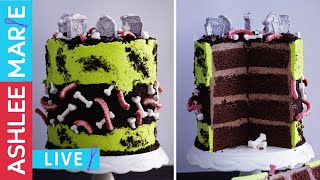 Graveyard Fault Line Dirt Cake Tutorial - Halloween Treat - LIVE