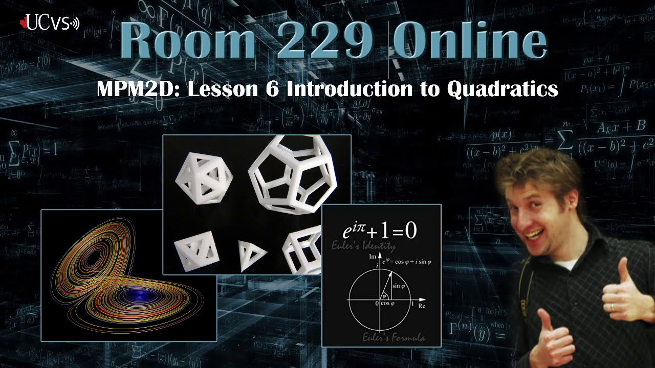 MPM2D Lesson 6: Introduction to Quadratics - YouTube
