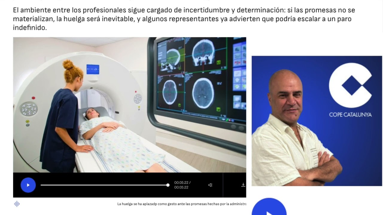 La Huelga de Técnicos Superiores Sanitarios en España sigue en pie. COPE Cataluña