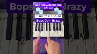 Bops Goin Brazy Tyga Piano Easy Tutorial 🧊🧊👶#Piano #Pianotutorial