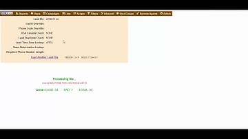List upload in dialer