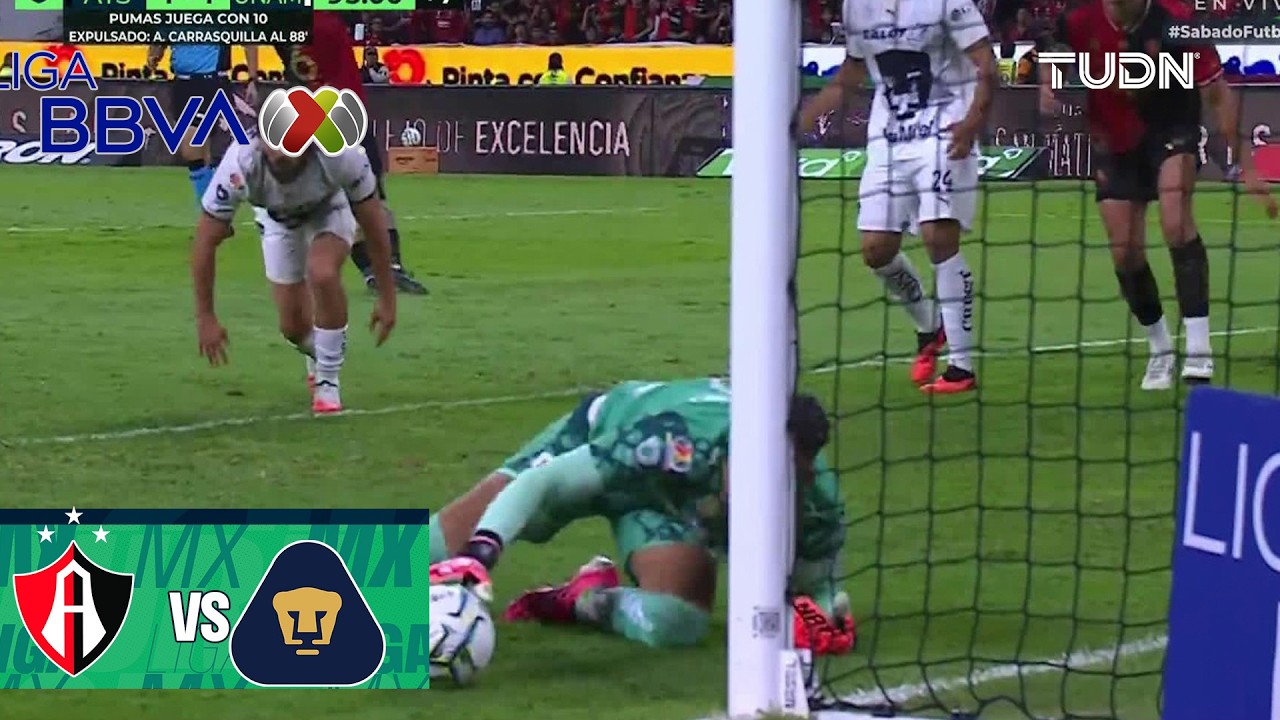 EL POSTE SALVA A PUMAS | Atlas vs Pumas | Liga MX - Jornada 9 Apertura 2026 | TUDN