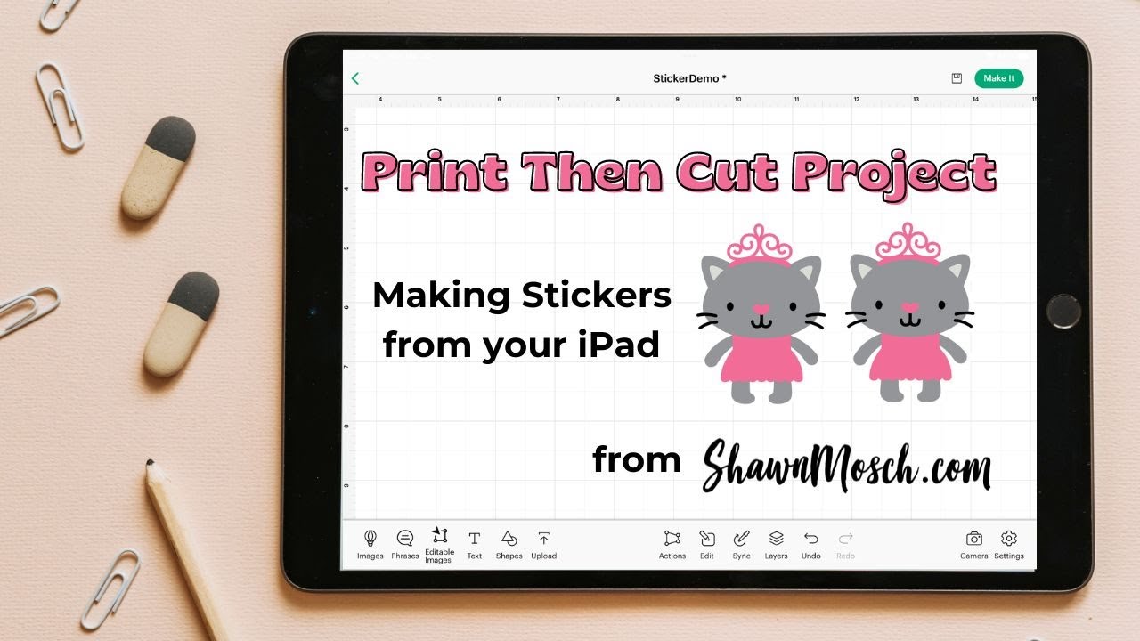 How to Make Waterproof Stickers // Cricut Print then Cut Sticker Tutor