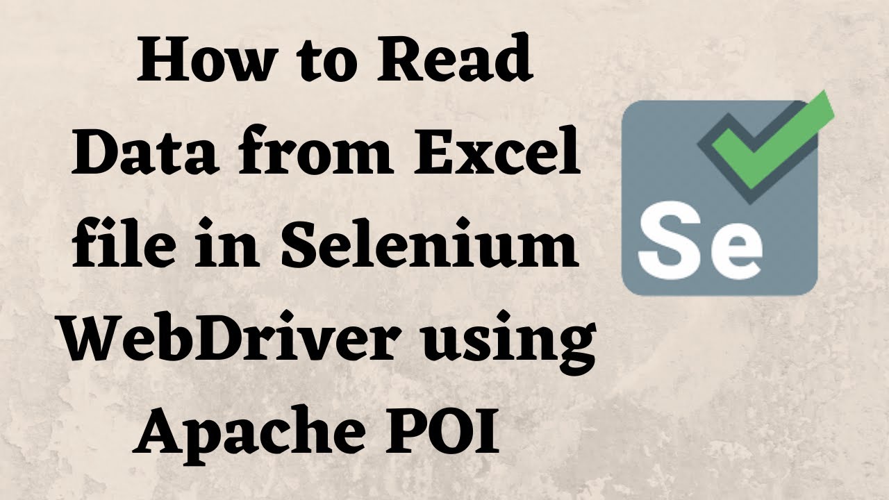 Read Data from Excel File # Apache POI in Selenium