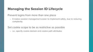 Introduction to Session Management - Identifying Security Vulnerabilities