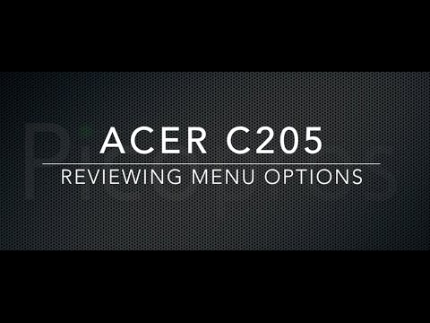 ACER C205  Pico Projector Menu Options Review